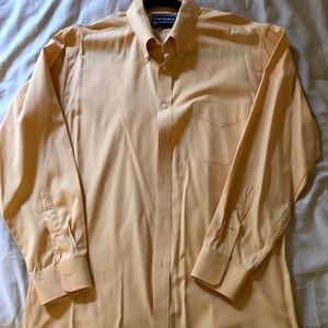 Paul Fredrick gold button down shirt